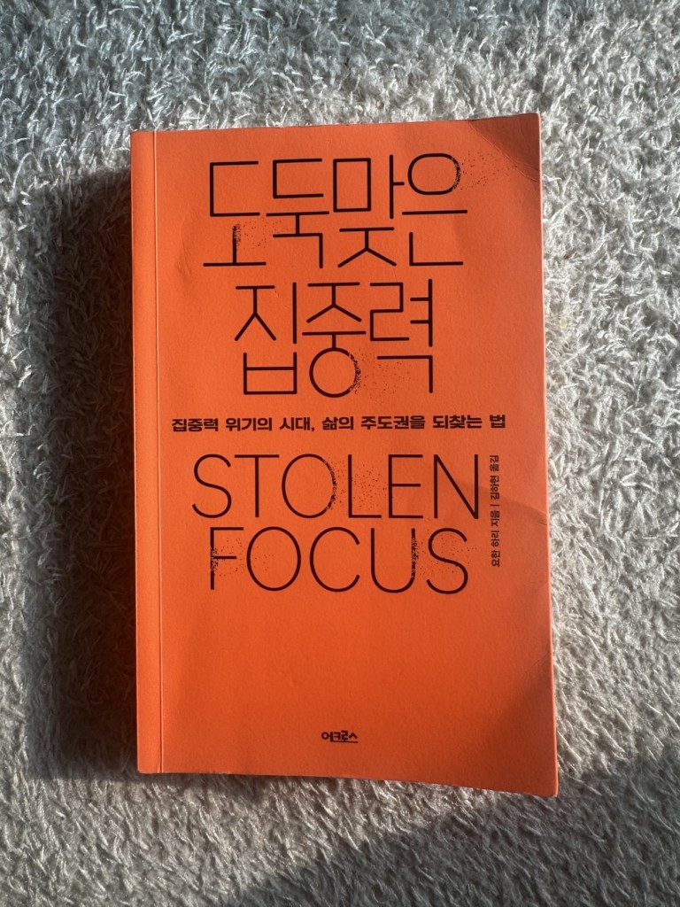 도둑맞은 집중력 책 후기
