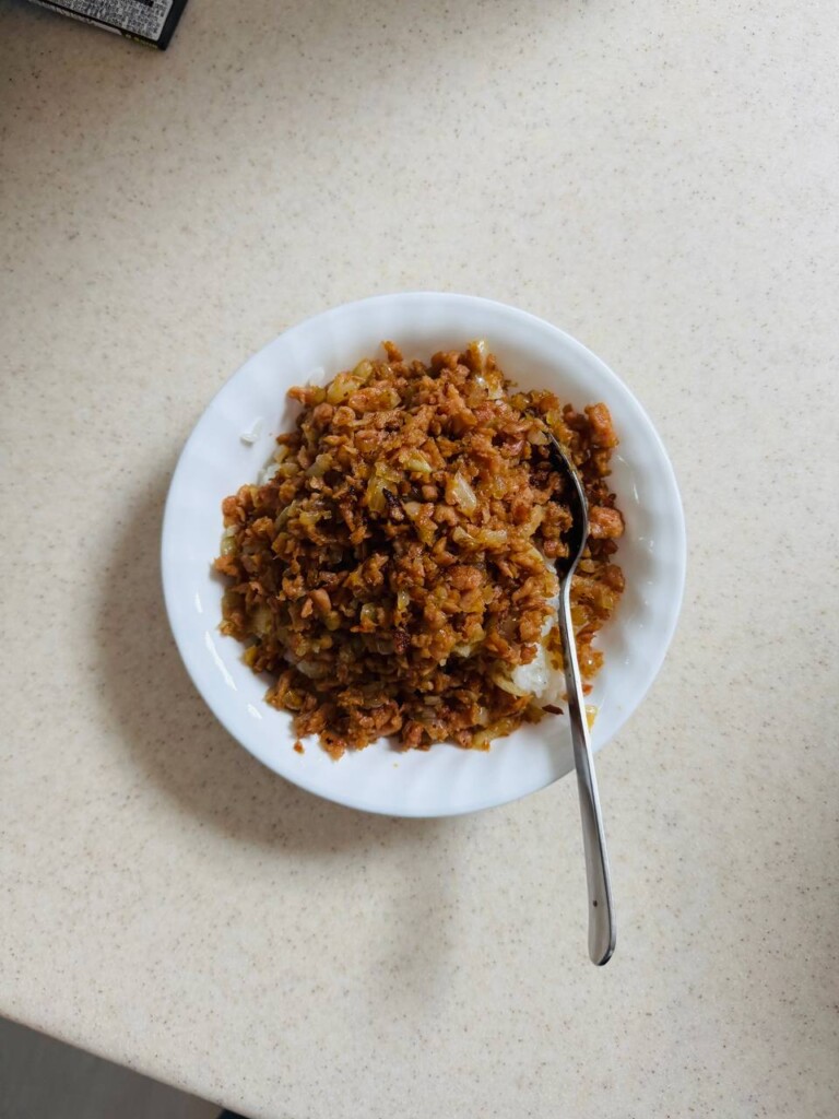 류수영 스팸덮밥 완성 사진