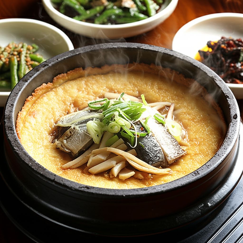 스타우브로 만든 갈치 우엉 솥밥 완성 사진